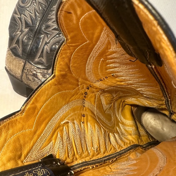 ❗️ Women’s Western Cowboy Cowgirl Black Leather Snakeskin Boots Size 6 Panhandle - Picture 14 of 14